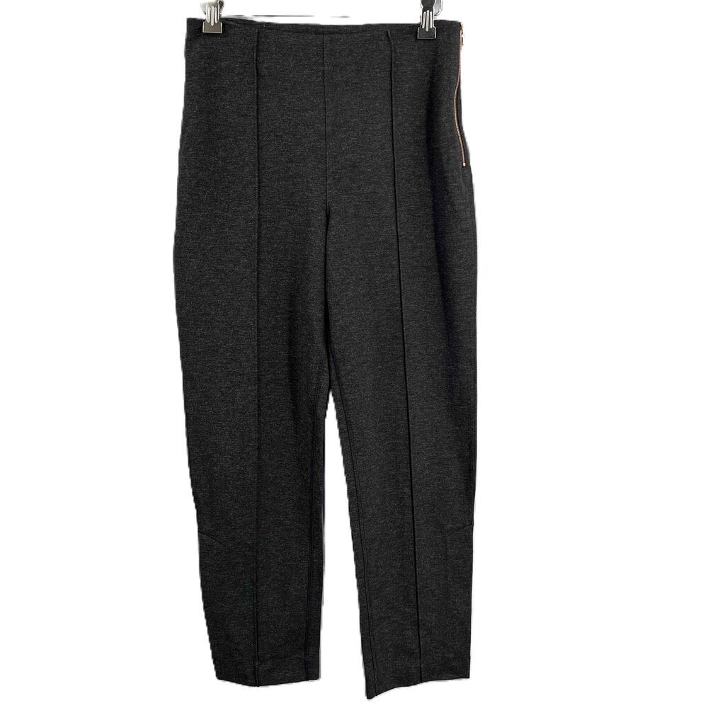 Kit And Ace Gray Pant High Waist Straight Leg Ponte Knit Womens Size 4